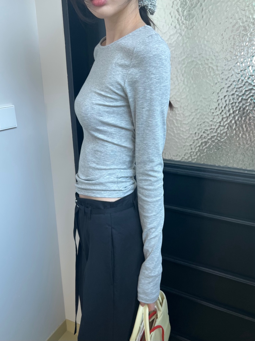 ME MO韓國直郵女士新品真品時尚職業人氣26春夏熱賣長袖T恤ME MO長袖T恤