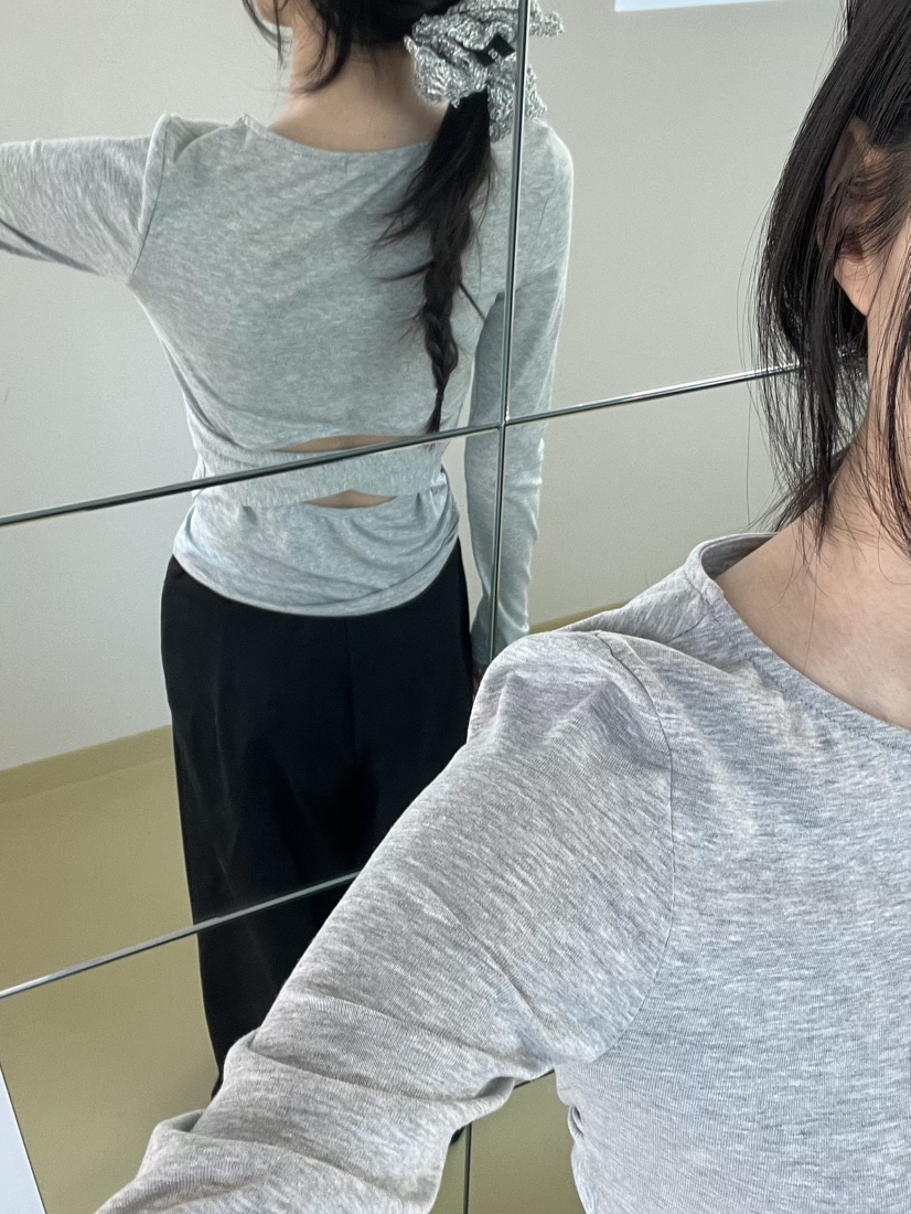 ME MO韓國直郵女士新品真品時尚職業人氣26春夏熱賣長袖T恤ME MO長袖T恤