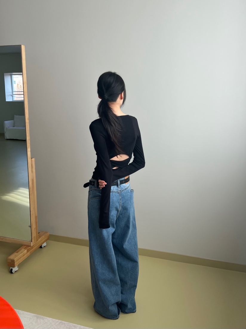 ME MO韓國直郵女士新品真品時尚職業人氣26春夏熱賣長袖T恤ME MO長袖T恤