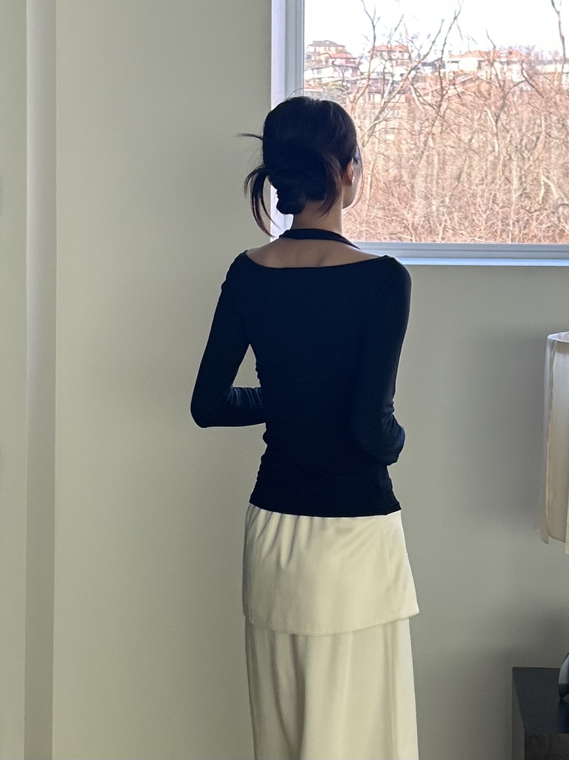 ME MO東大門直郵女士新品時尚26春夏休閑長袖T恤不含吊帶ME MO長袖T恤