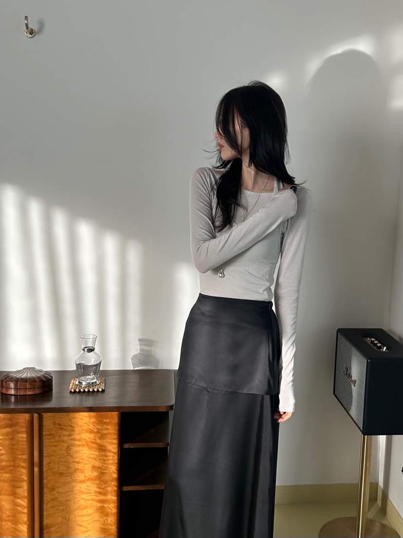 ME MO東大門直郵女士新品時尚26春夏休閑長袖T恤不含吊帶ME MO長袖T恤