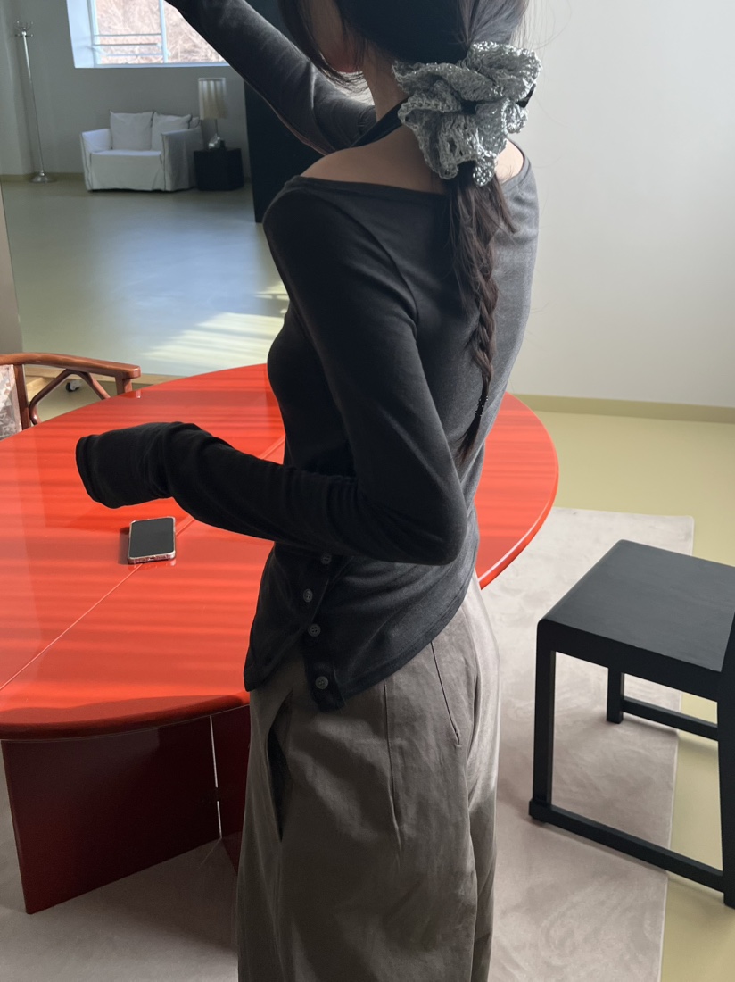 ME MO東大門直郵女士新品時尚26春夏休閑長袖T恤不含吊帶ME MO長袖T恤