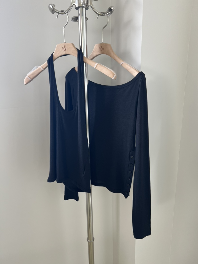 ME MO東大門直郵女士新品時尚26春夏休閑長袖T恤不含吊帶ME MO長袖T恤