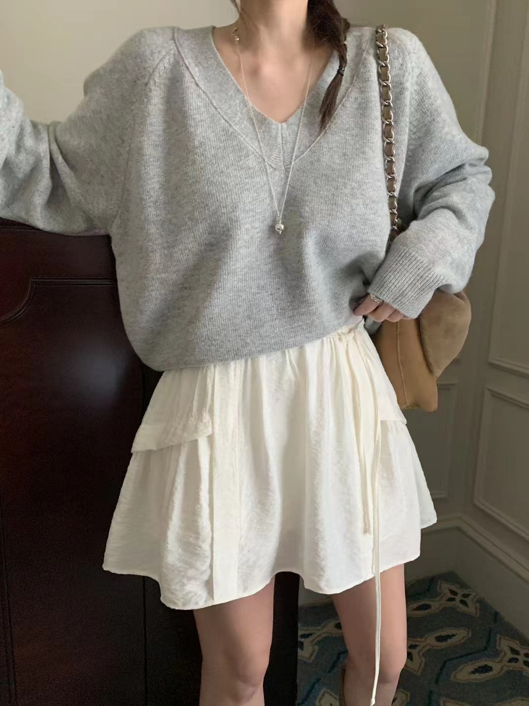 MELLOUNGE-멜라운지-T韓國代購女士新款26春夏真品針織衫MELLOUNGE-T針織衫