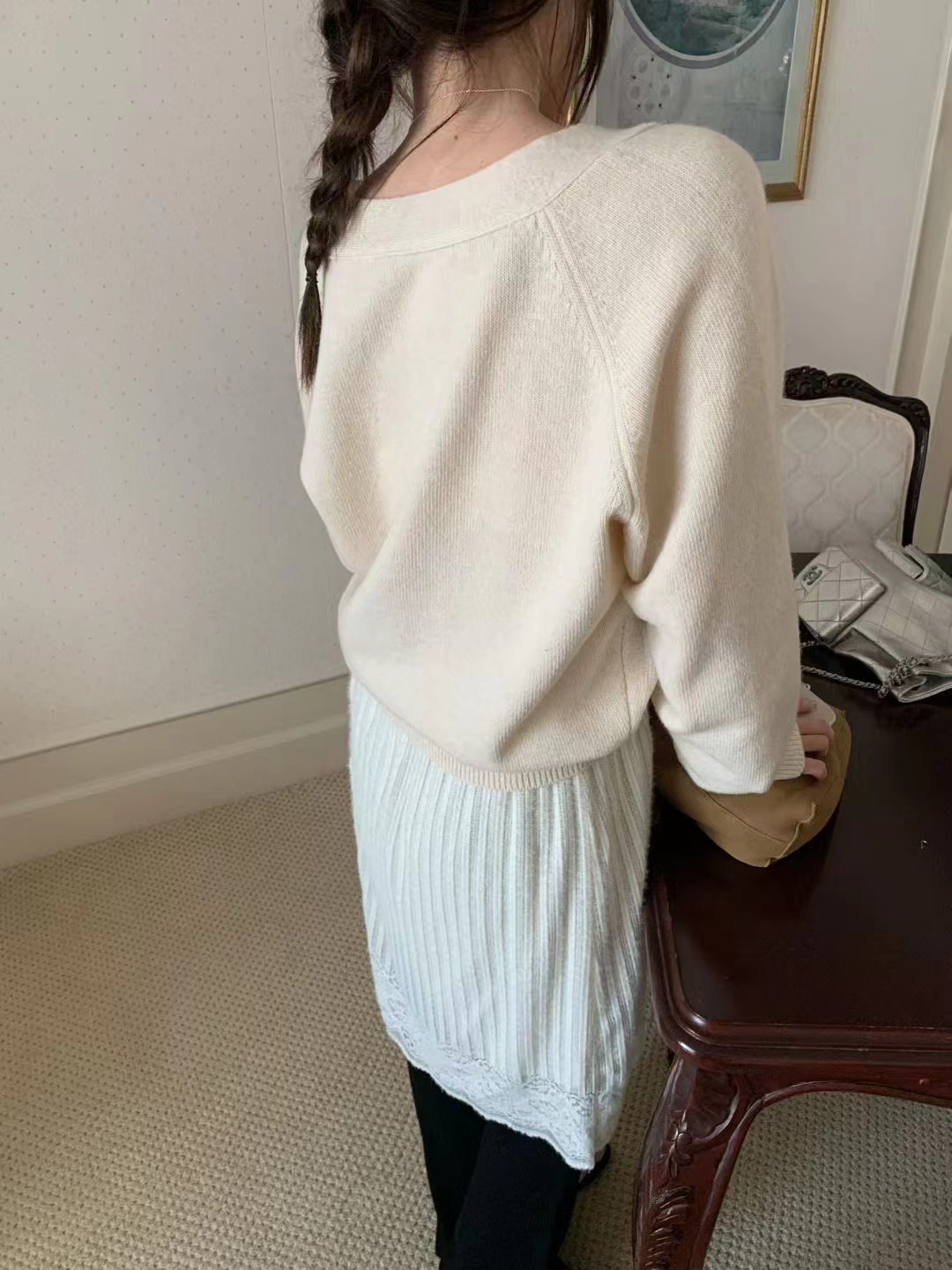 MELLOUNGE-멜라운지-T韓國代購女士新款26春夏真品針織衫MELLOUNGE-T針織衫