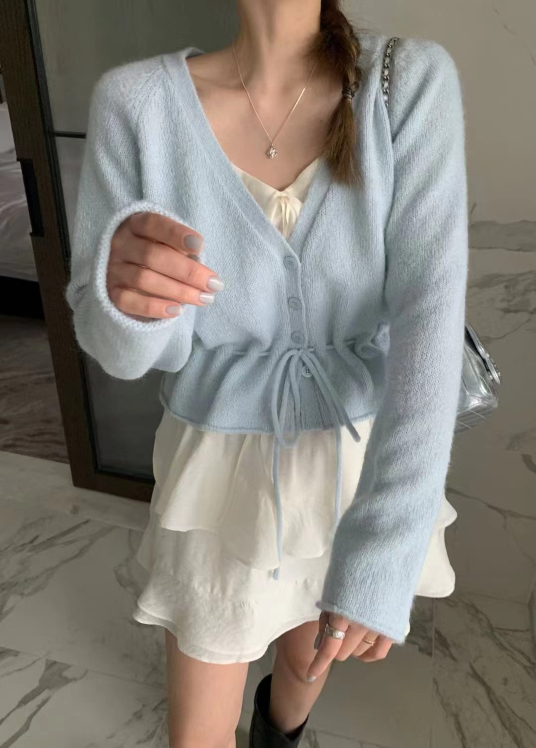 MELLOUNGE-멜라운지-T東大門代購女士新品時尚休閑針織衫MELLOUNGE-T針織衫圖色2