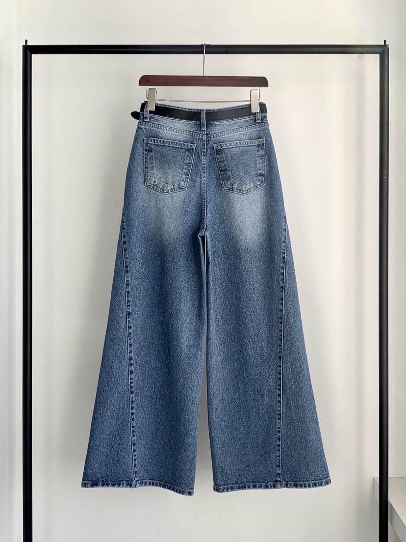 DAVICHI/D.SECOND東大門直郵女士新款職業牛仔褲含隨機腰帶DAVICHI/D.SECOND牛仔褲