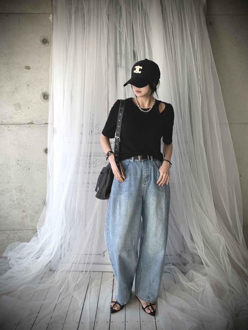 DAVICHI/D.SECOND東大門代購女裝新品職業牛仔褲含隨機腰帶DAVICHI/D.SECOND牛仔褲