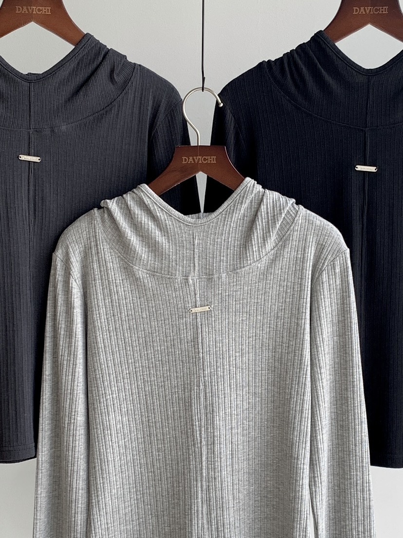 DAVICHI/D.SECOND東大門實拍女裝新品26春夏T恤連帽衫高領DAVICHI/D.SECONDT恤