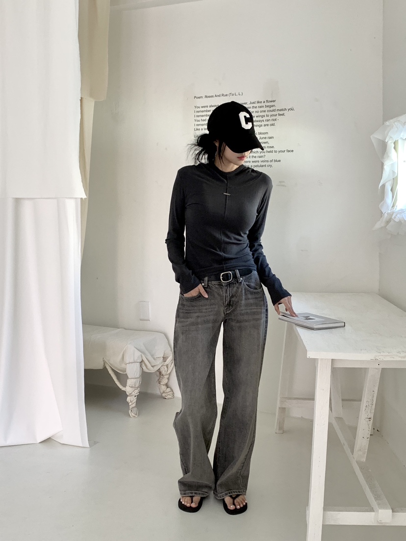 DAVICHI/D.SECOND東大門實拍女裝新品26春夏T恤連帽衫高領DAVICHI/D.SECONDT恤