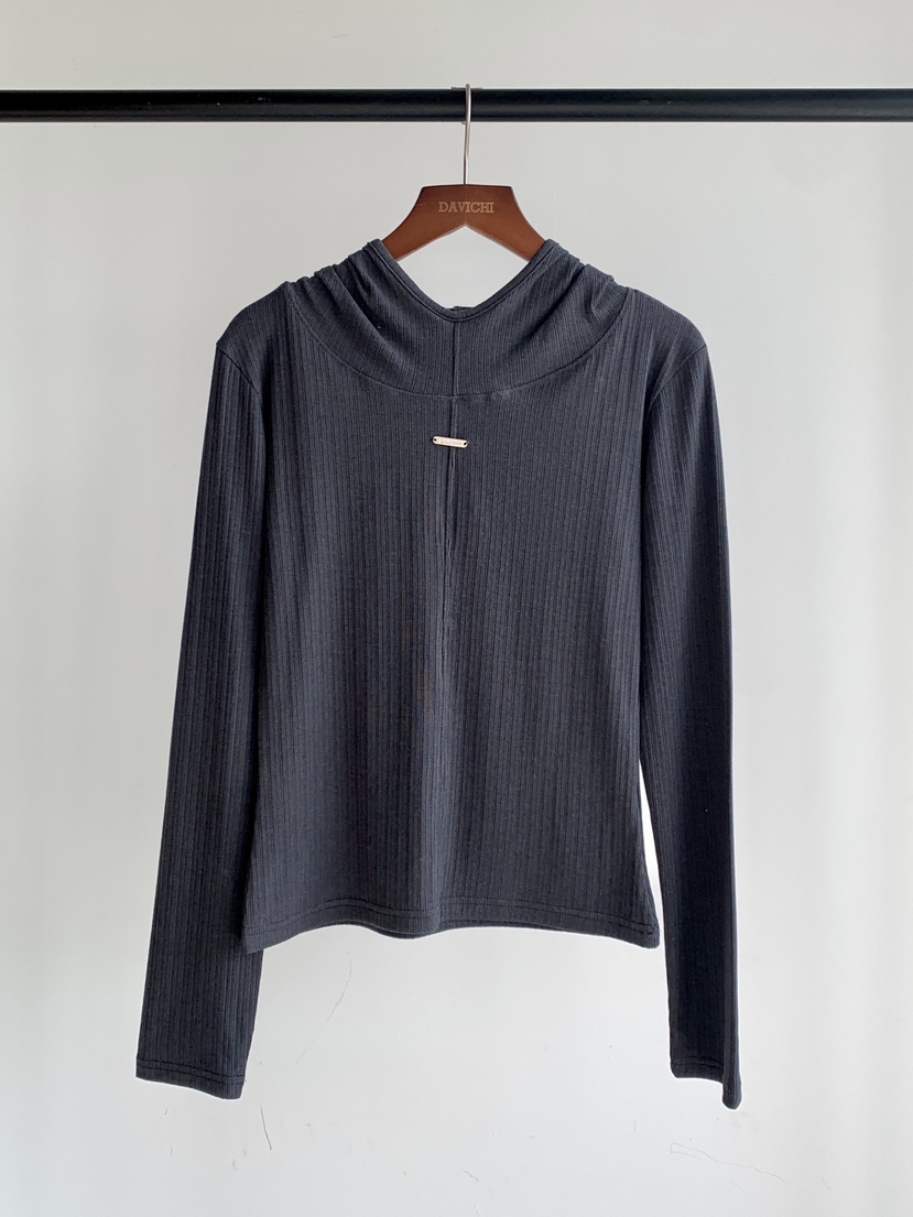 DAVICHI/D.SECOND東大門實拍女裝新品26春夏T恤連帽衫高領DAVICHI/D.SECONDT恤圖色2