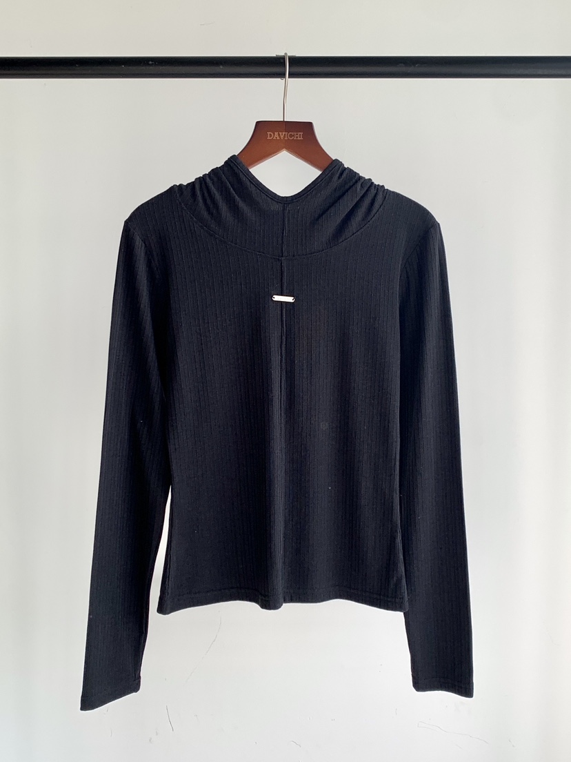 DAVICHI/D.SECOND東大門實拍女裝新品26春夏T恤連帽衫高領DAVICHI/D.SECONDT恤圖色3