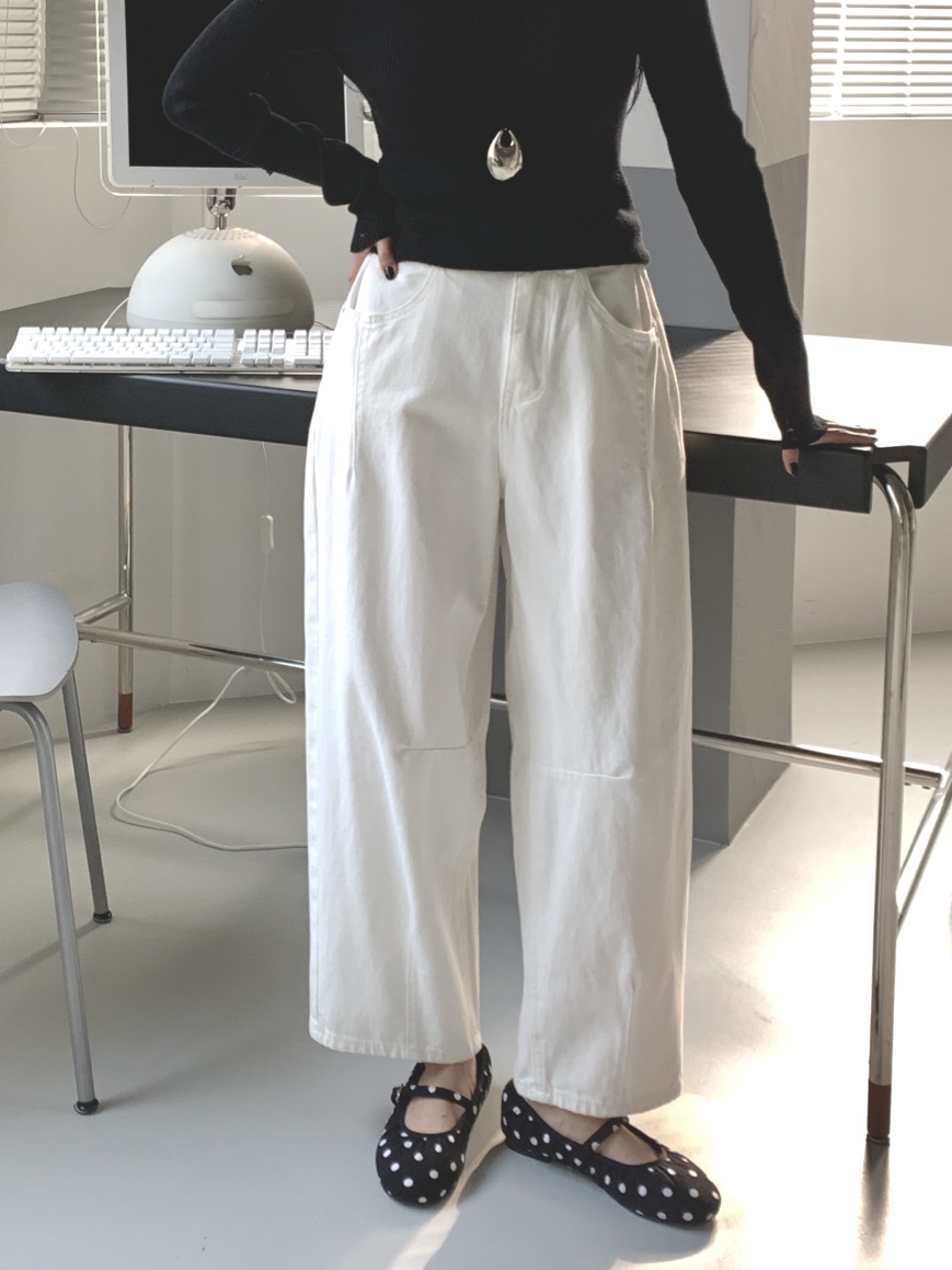 DAVICHI/D.SECOND東大門實拍女裝新品人氣休閑褲含隨機腰帶棉質DAVICHI/D.SECOND休閑褲