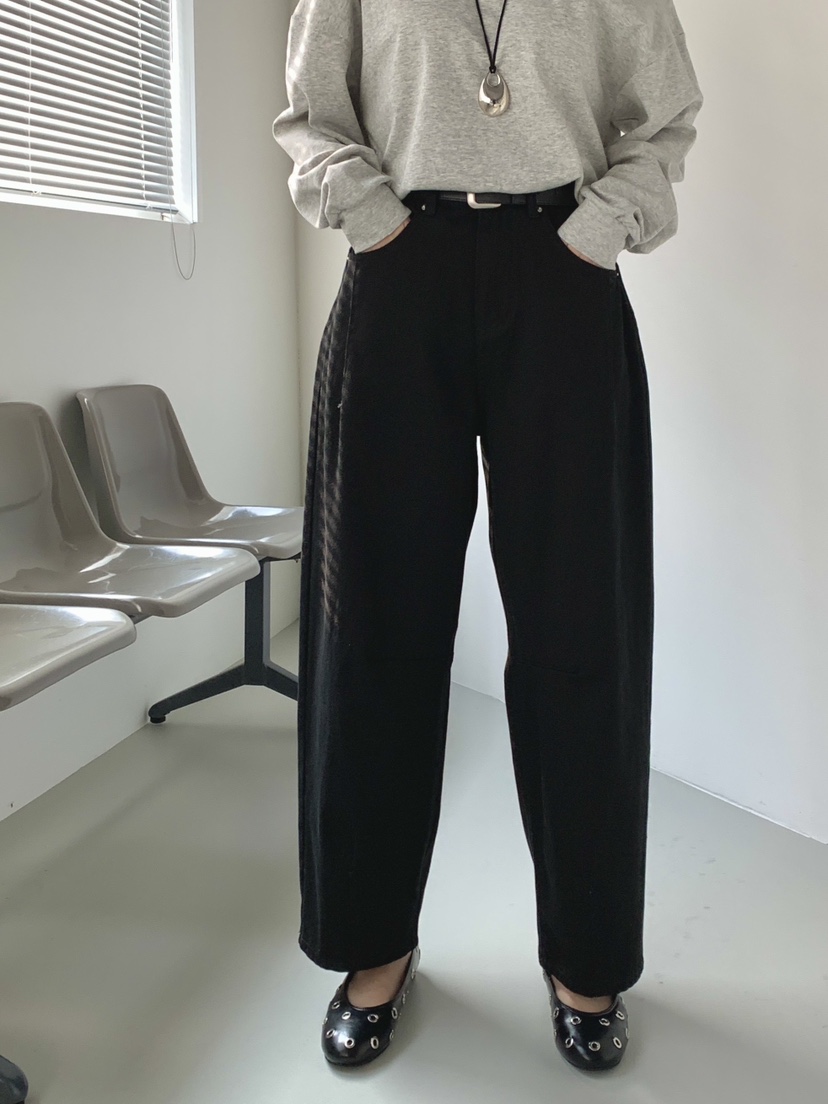 DAVICHI/D.SECOND東大門實拍女裝新品人氣休閑褲含隨機腰帶棉質DAVICHI/D.SECOND休閑褲