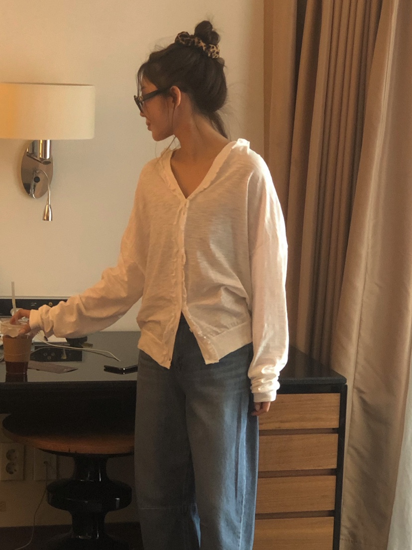 ONDO-P東大門實拍女裝新款人氣真品時尚長袖T恤荷葉邊開衫ONDO-P長袖T恤