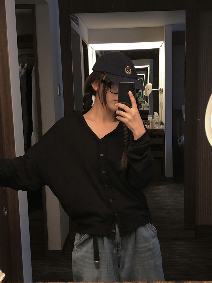 ONDO-P東大門實拍女裝新款人氣真品時尚長袖T恤荷葉邊開衫ONDO-P長袖T恤圖色2