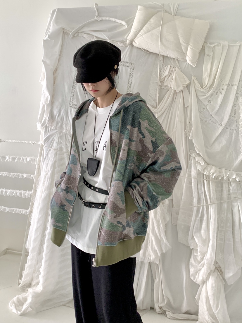 DAVICHI/D.SECOND東大門實拍女裝新款推薦職業夾克迷彩DAVICHI/D.SECOND夾克