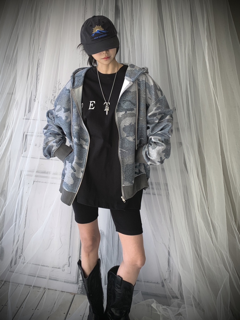 DAVICHI/D.SECOND東大門實拍女裝新款推薦職業夾克迷彩DAVICHI/D.SECOND夾克