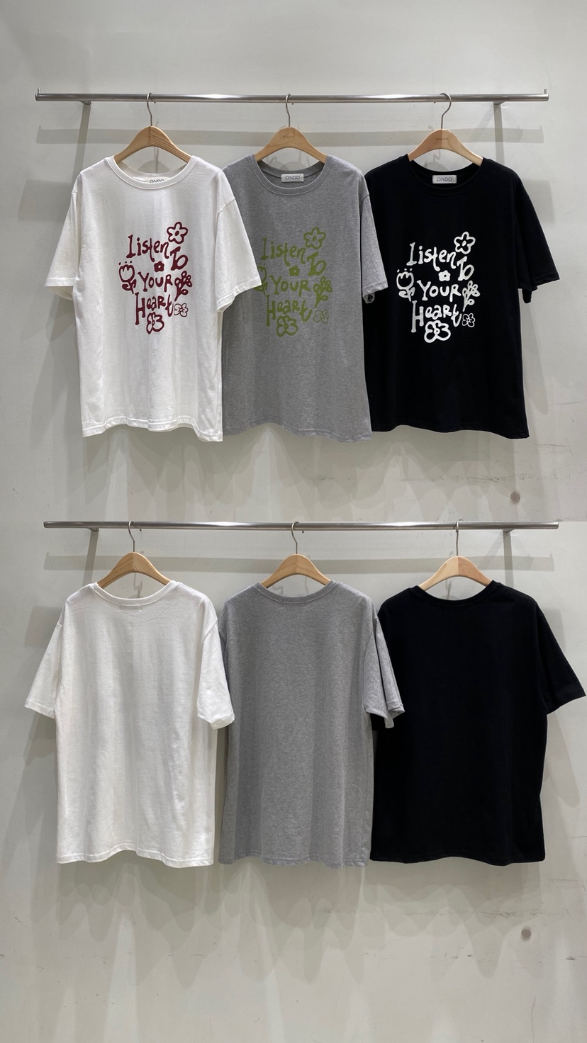 ONDO-P韓國代購女裝新品時尚職業推薦休閑熱賣26春夏T恤花朵ONDO-PT恤