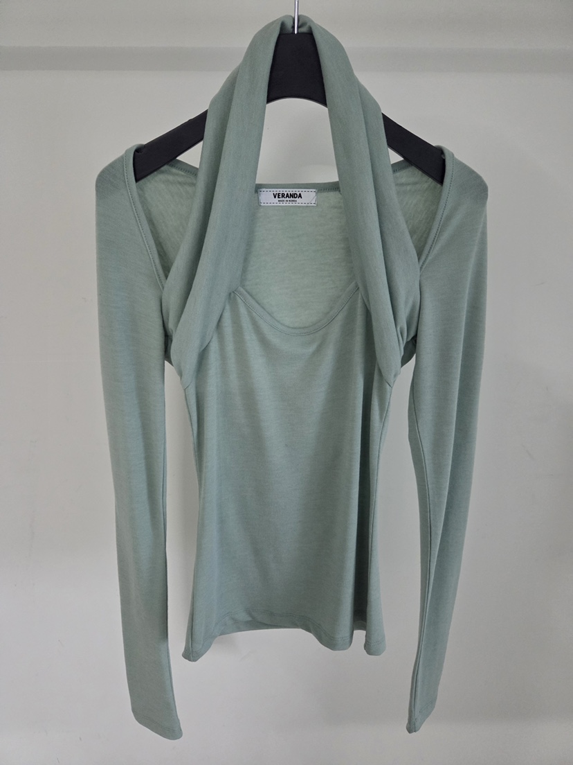 VERANDA韓國直郵女裝新款職業推薦人氣時尚26春夏長袖T恤VERANDA長袖T恤