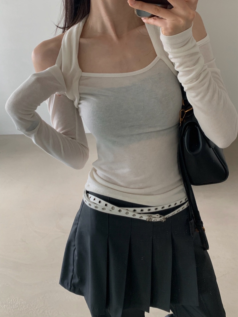 VERANDA韓國直郵女裝新款職業推薦人氣時尚26春夏長袖T恤VERANDA長袖T恤