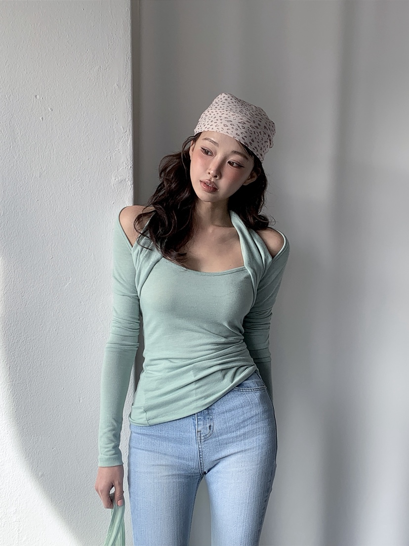 VERANDA韓國直郵女裝新款職業推薦人氣時尚26春夏長袖T恤VERANDA長袖T恤