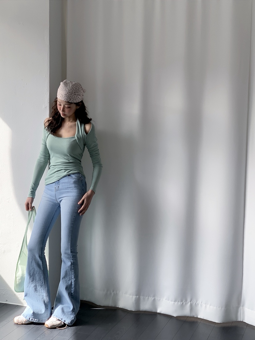 VERANDA韓國直郵女裝新款職業推薦人氣時尚26春夏長袖T恤VERANDA長袖T恤