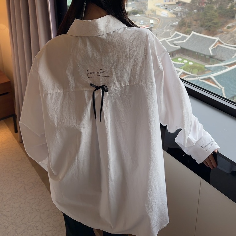 PALETTE-Q韓國代購女裝新品26春夏真品休閑時尚襯衫蕾絲衫PALETTE-Q襯衫/蕾絲衫