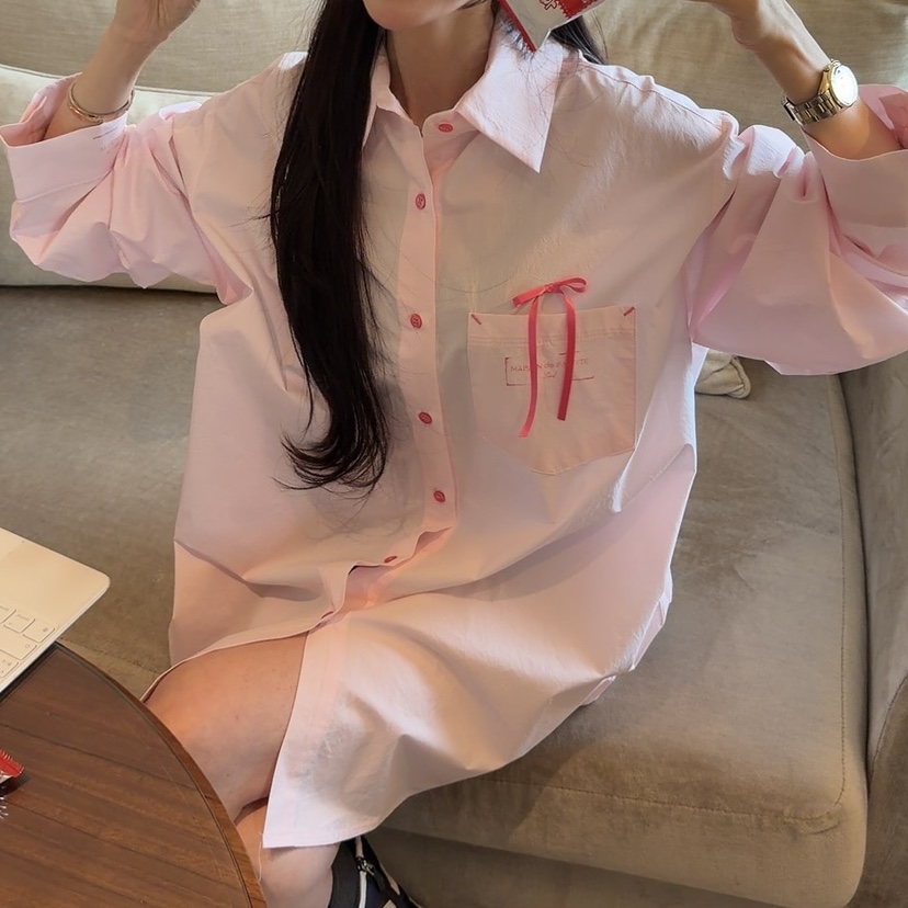 PALETTE-Q韓國代購女裝新品26春夏真品休閑時尚襯衫蕾絲衫PALETTE-Q襯衫/蕾絲衫