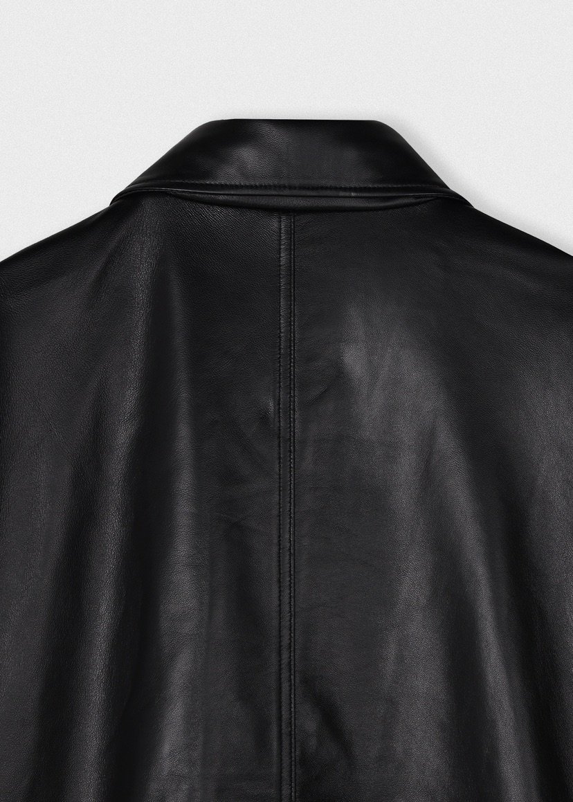 A Flan韓國直郵女裝新款26春夏推薦熱賣真品夾克雙口袋皮革AFN/FLAN EDITION夾克