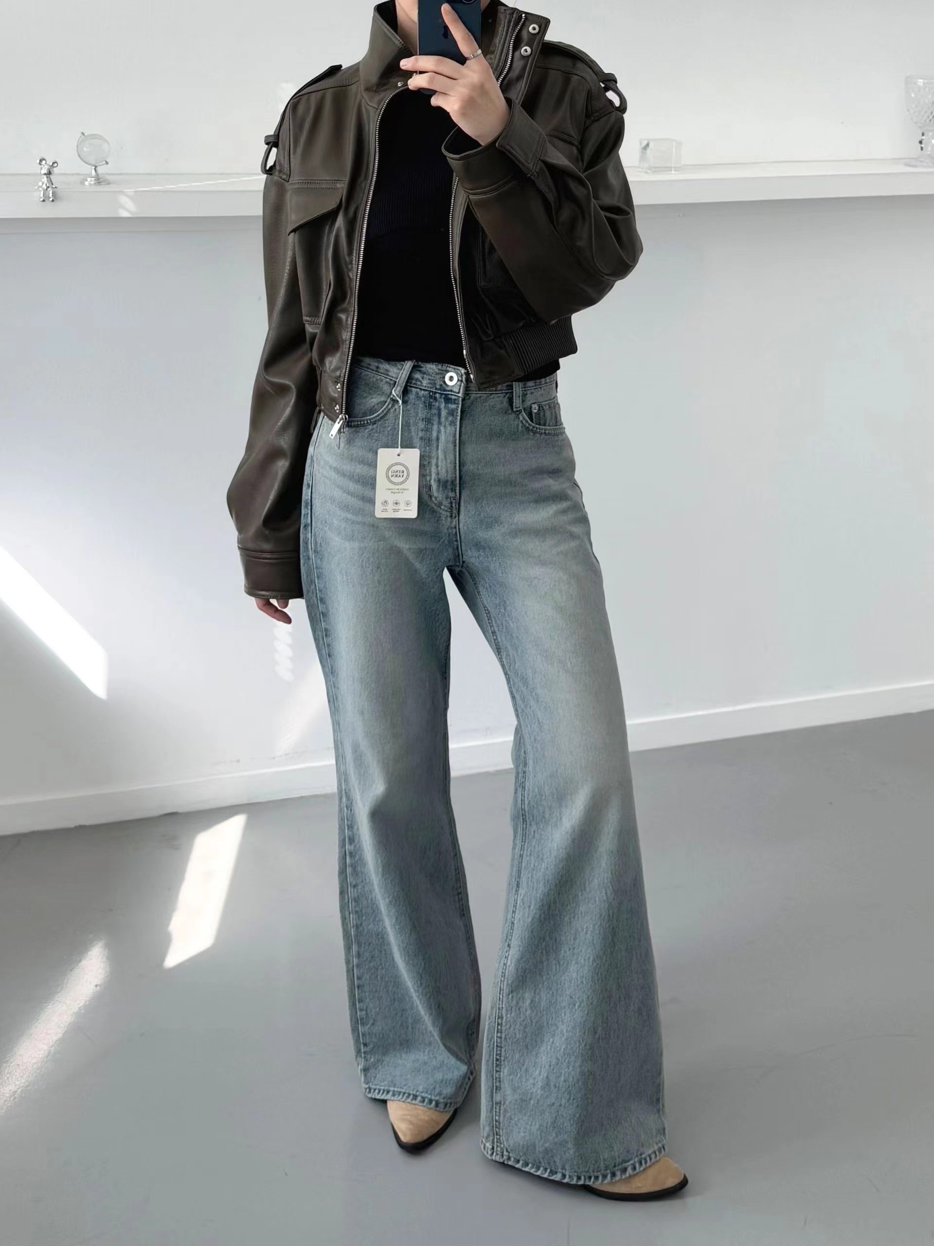 MORPHIN-모르핀-T韓國代購女士新款職業熱賣休閑牛仔褲MORPHIN-T牛仔褲