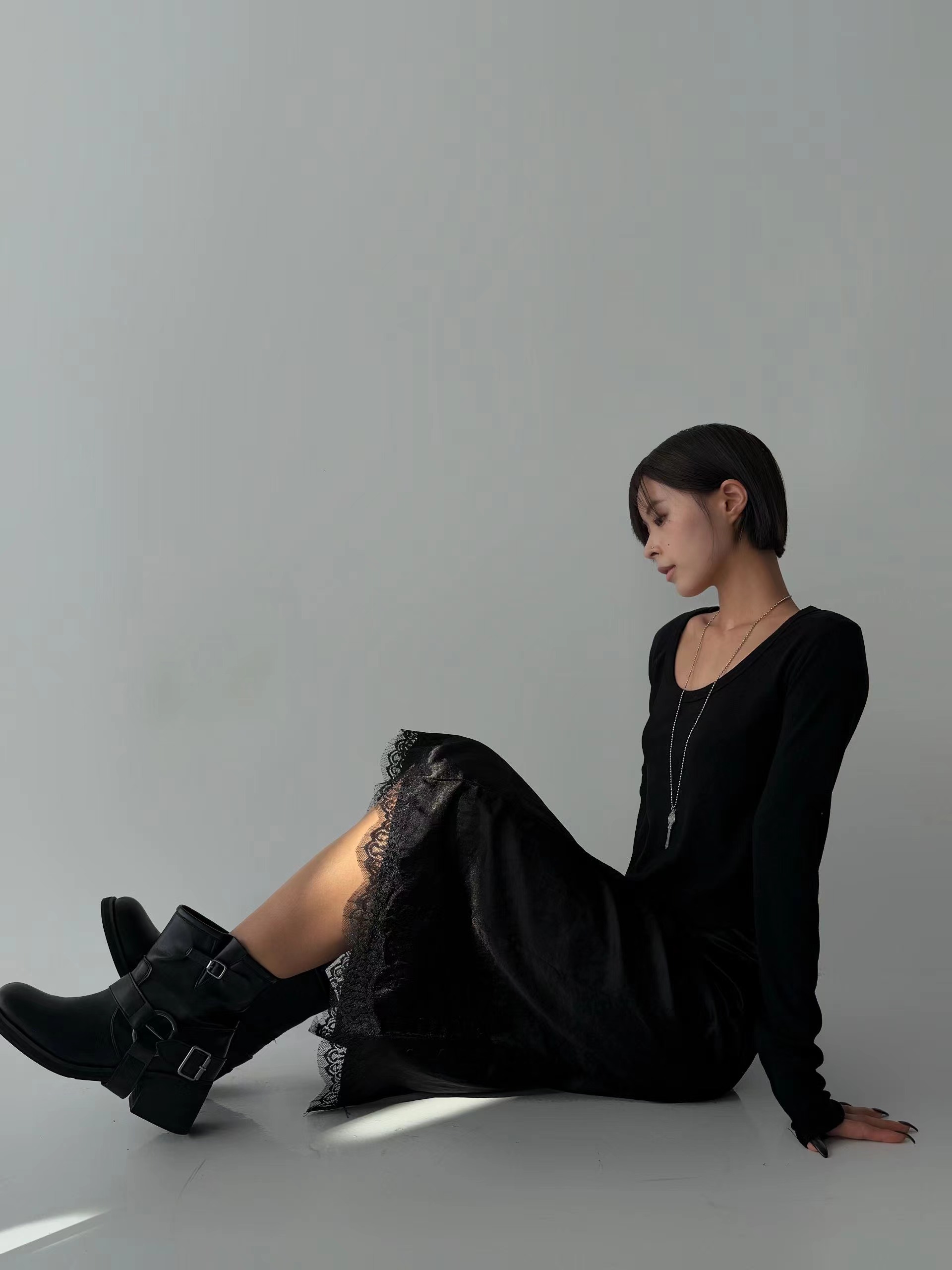 BUSTLING東大門直郵女裝新款推薦熱賣人氣真品休閑職業長裙BUSTLING長裙