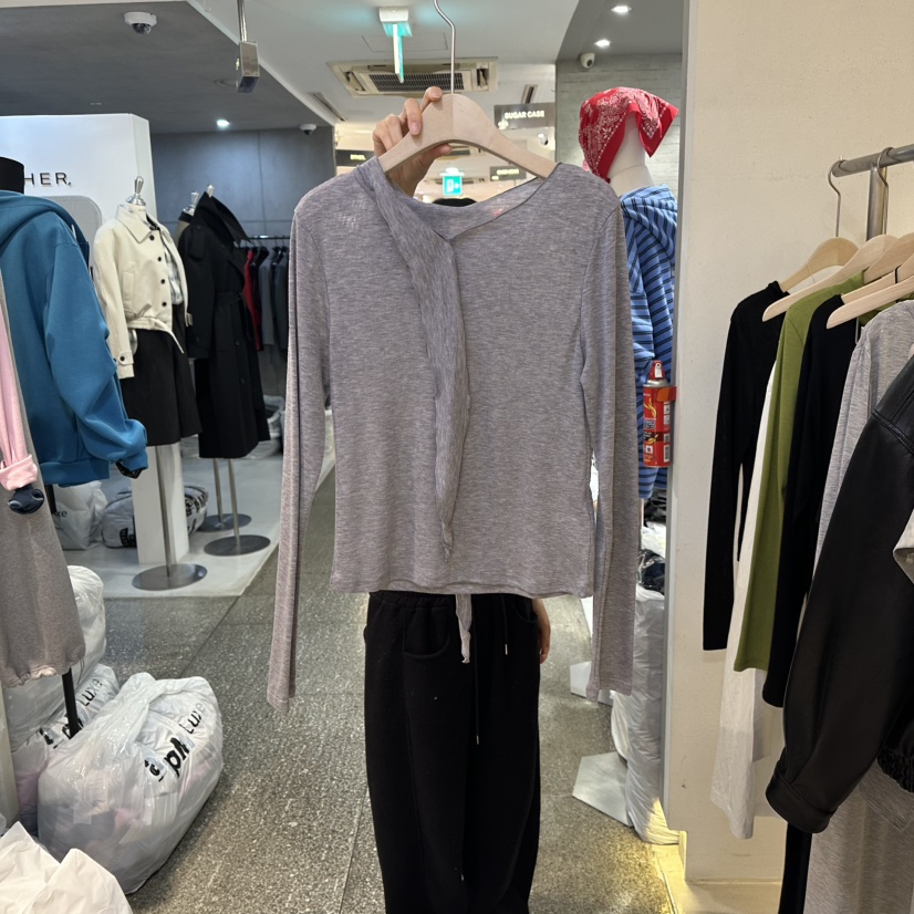 LIL東大門實拍女裝新品人氣職業時尚休閑26春夏熱賣長袖T恤LIL長袖T恤圖色2