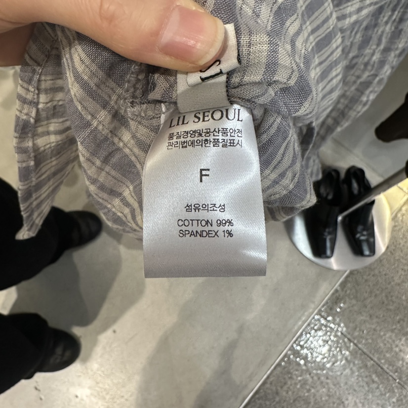 LIL韓國直郵女裝新品熱賣26春夏時尚推薦真品襯衫蕾絲衫格子LIL襯衫/蕾絲衫