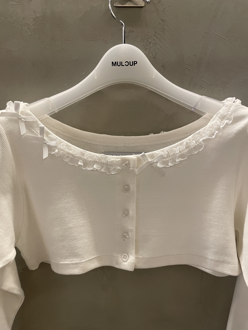 MULCUP韓國直郵女士新品休閑真品時尚推薦職業長袖T恤露肩MULCUP長袖T恤