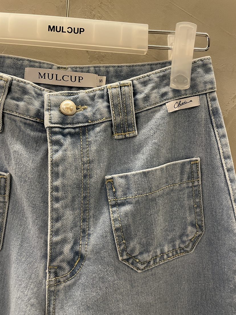 MULCUP東大門實拍女士新款休閑人氣26春夏時尚職業牛仔褲MULCUP牛仔褲