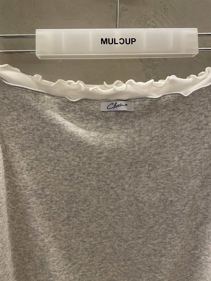 MULCUP韓國代購女士新品休閑時尚推薦長袖T恤假兩件雙排扣MULCUP長袖T恤