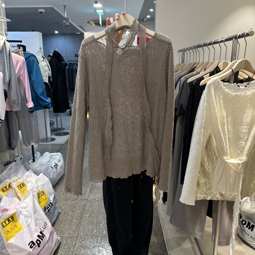 LIL東大門直郵女士新品休閑熱賣推薦時尚職業真品針織衫網眼LIL針織衫圖色2