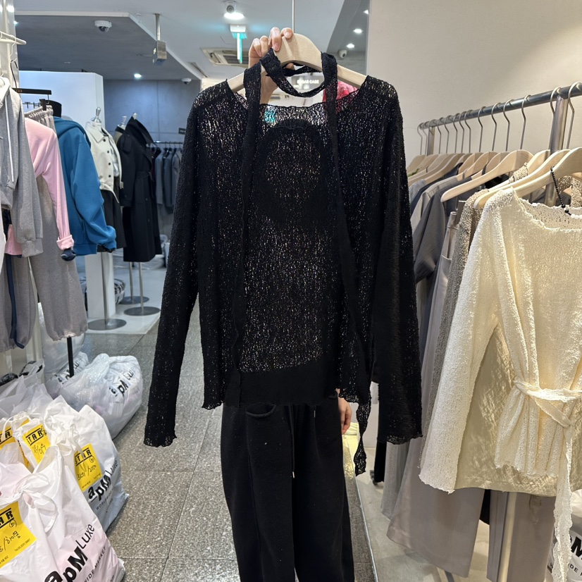 LIL東大門直郵女士新品休閑熱賣推薦時尚職業真品針織衫網眼LIL針織衫圖色3