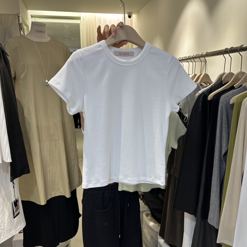LIL東大門實拍女士新品職業推薦時尚26春夏休閑真品人氣T恤LILT恤圖色1