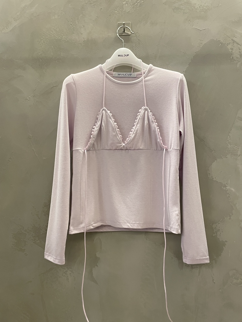 MULCUP東大門實拍女士新款時尚26春夏人氣推薦長袖T恤假兩件MULCUP長袖T恤圖色2