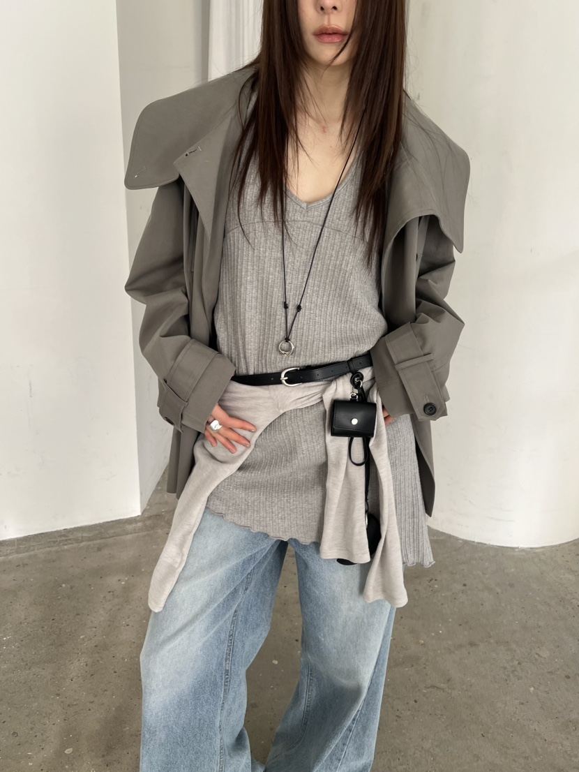 NOVUS東大門代購女士新款26春夏真品推薦熱賣職業夾克含腰帶NOVUS夾克