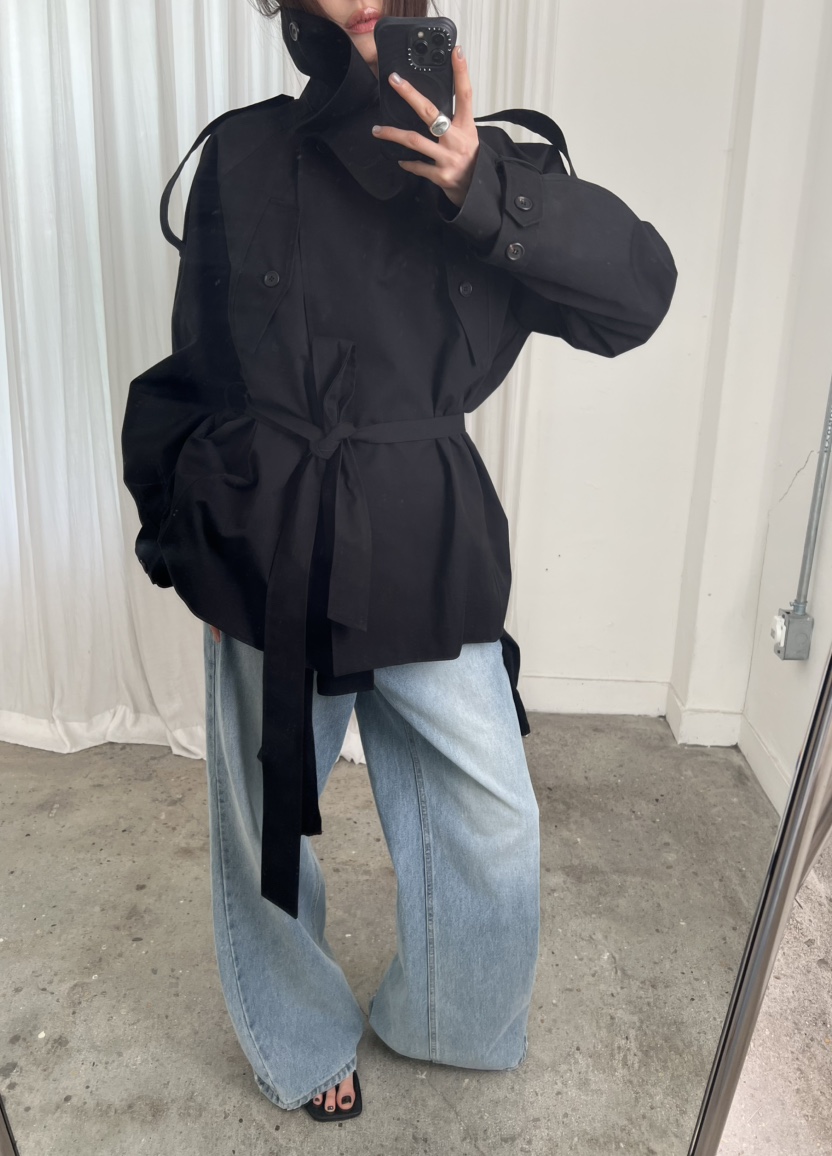 NOVUS東大門代購女士新款26春夏真品推薦熱賣職業夾克含腰帶NOVUS夾克