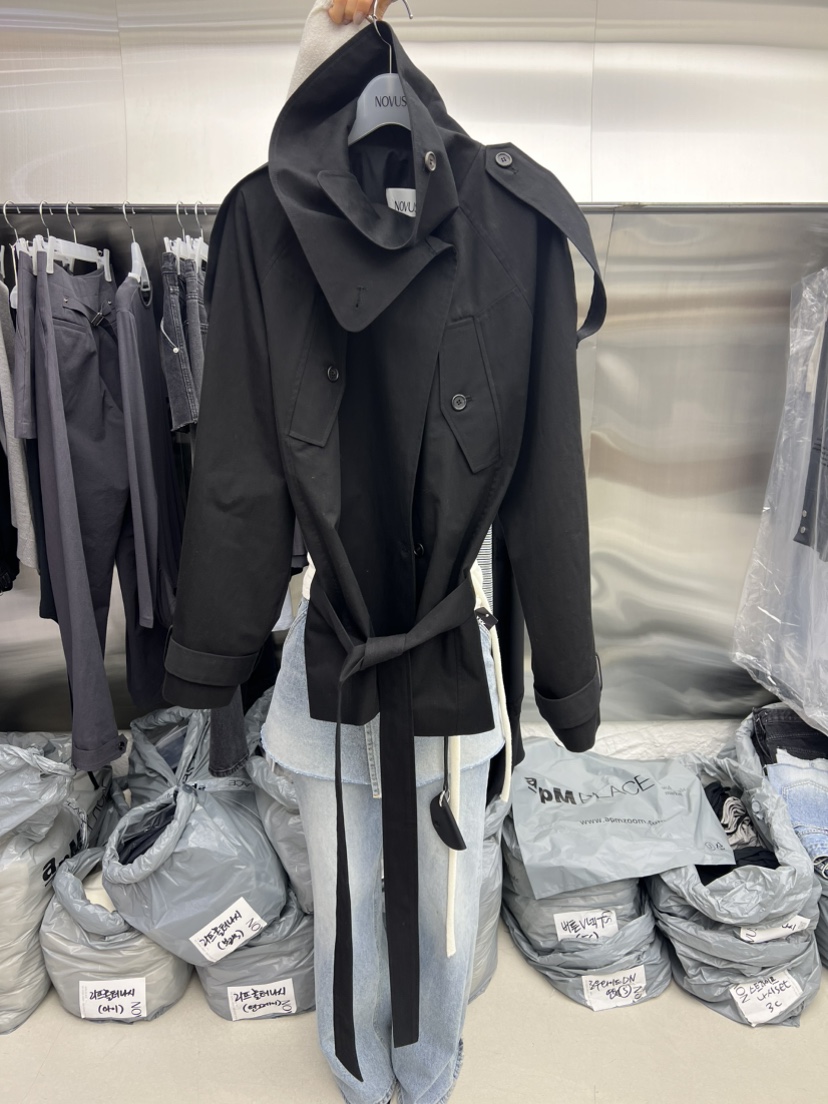NOVUS東大門代購女士新款26春夏真品推薦熱賣職業夾克含腰帶NOVUS夾克圖色3