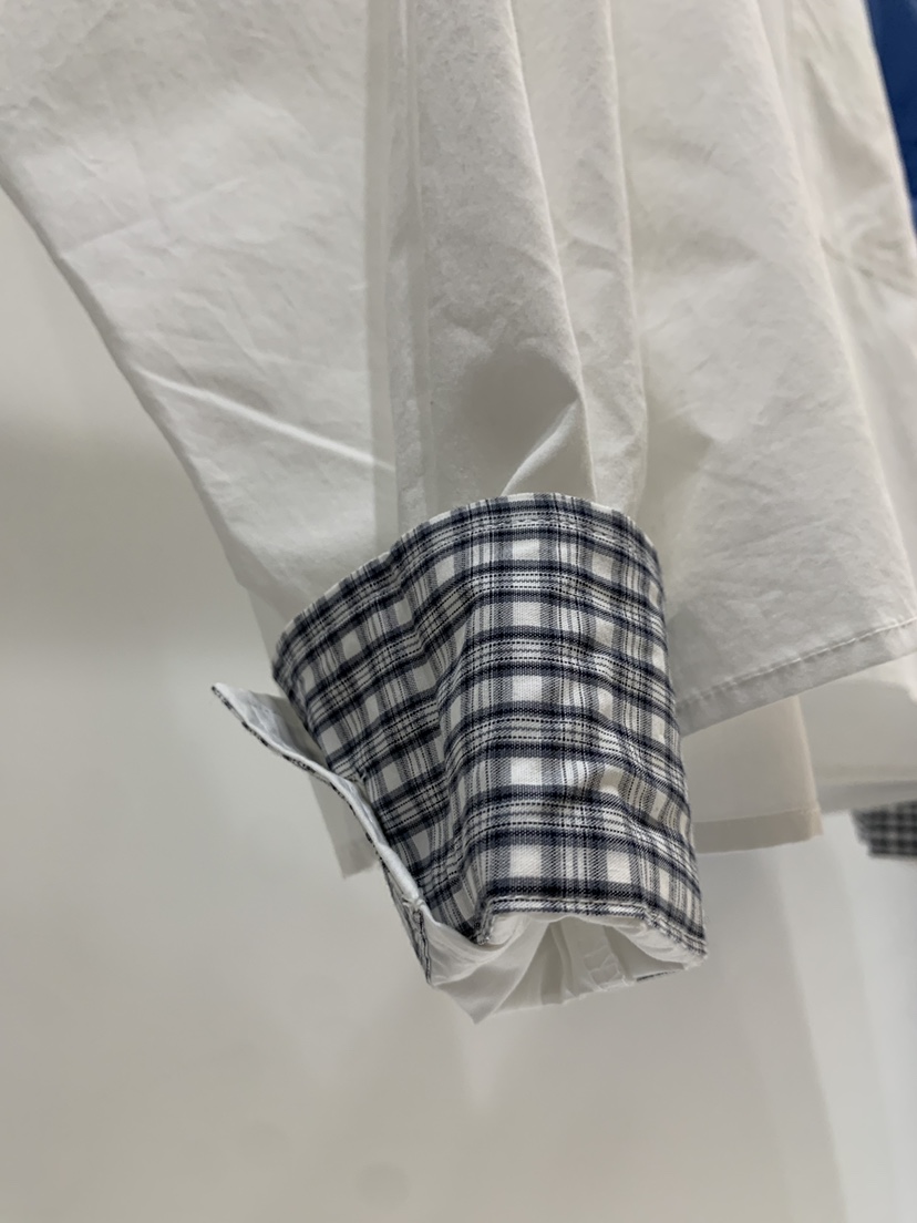 FABRIC韓國代購女裝新款26春夏推薦熱賣真品襯衫蕾絲衫格子FABRIC襯衫/蕾絲衫