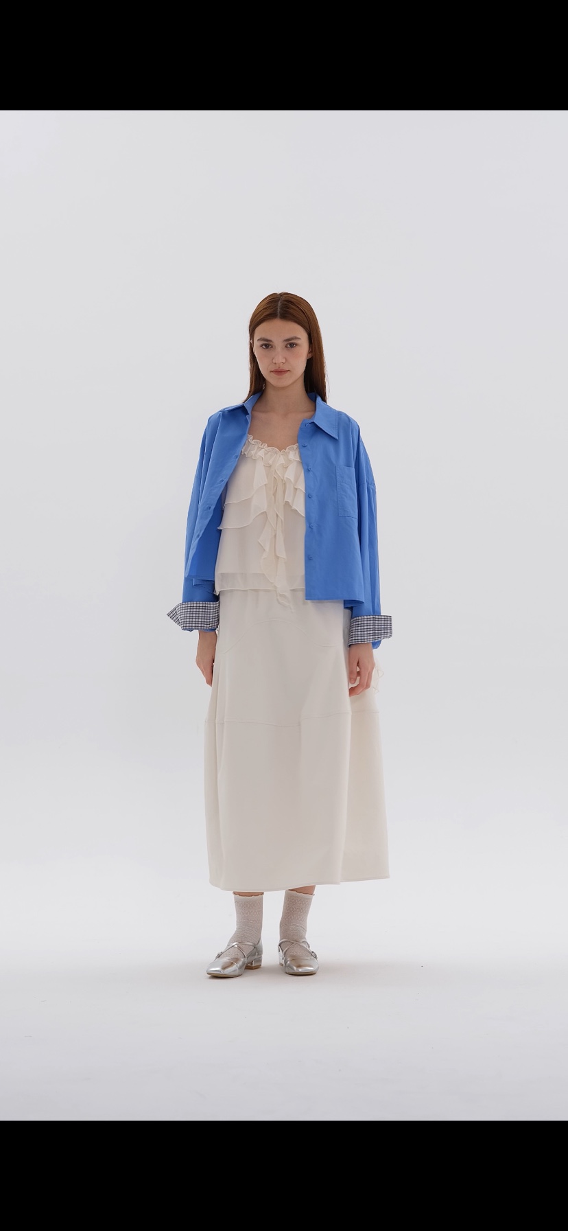 FABRIC韓國代購女裝新款26春夏推薦熱賣真品襯衫蕾絲衫格子FABRIC襯衫/蕾絲衫