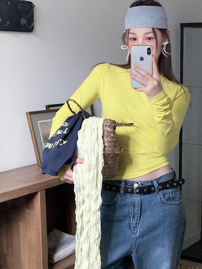 JKICHI韓國直郵女士新品人氣真品時尚推薦職業休閑長袖T恤JKICHI長袖T恤