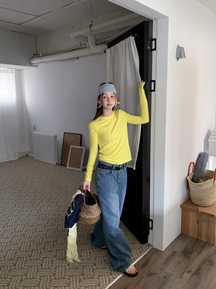 JKICHI韓國直郵女士新品人氣真品時尚推薦職業休閑長袖T恤JKICHI長袖T恤