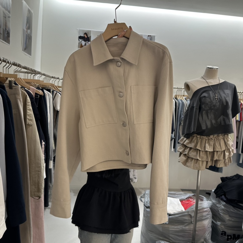 BAGUETTE-P東大門實拍女士新款推薦熱賣休閑人氣時尚夾克BAGUETTE-P夾克圖色1