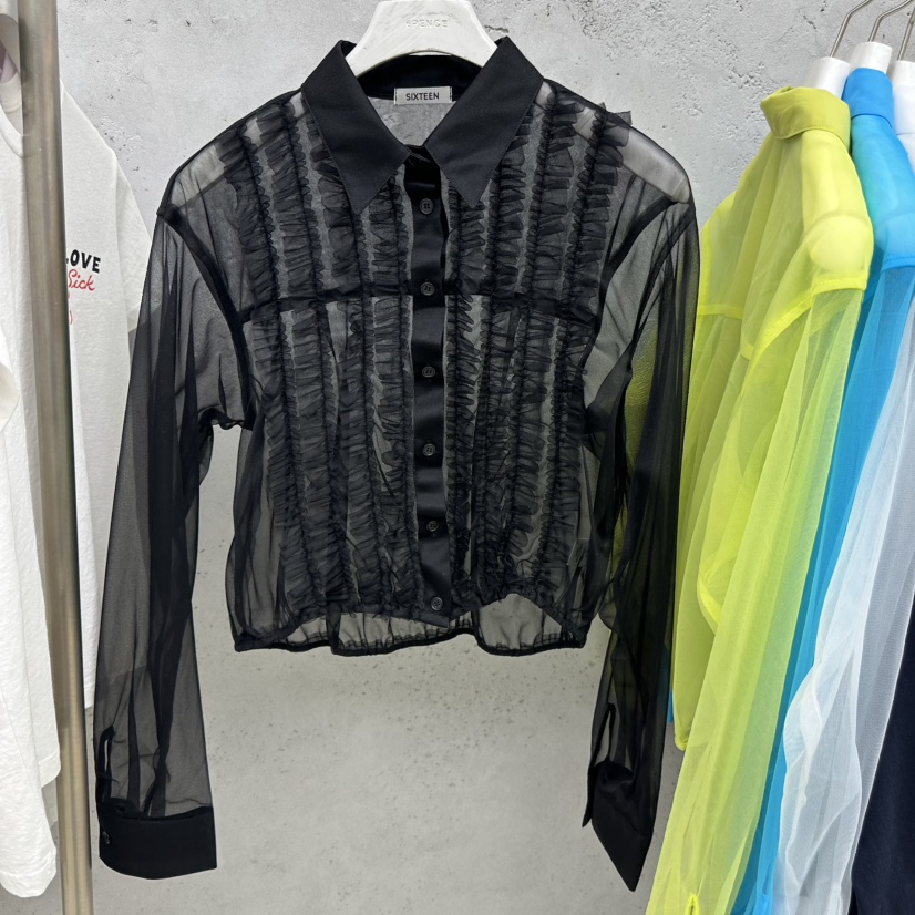 SIXTEEN韓國直郵女士新款26春夏人氣時尚職業推薦襯衫蕾絲衫SIXTEEN襯衫/蕾絲衫圖色4